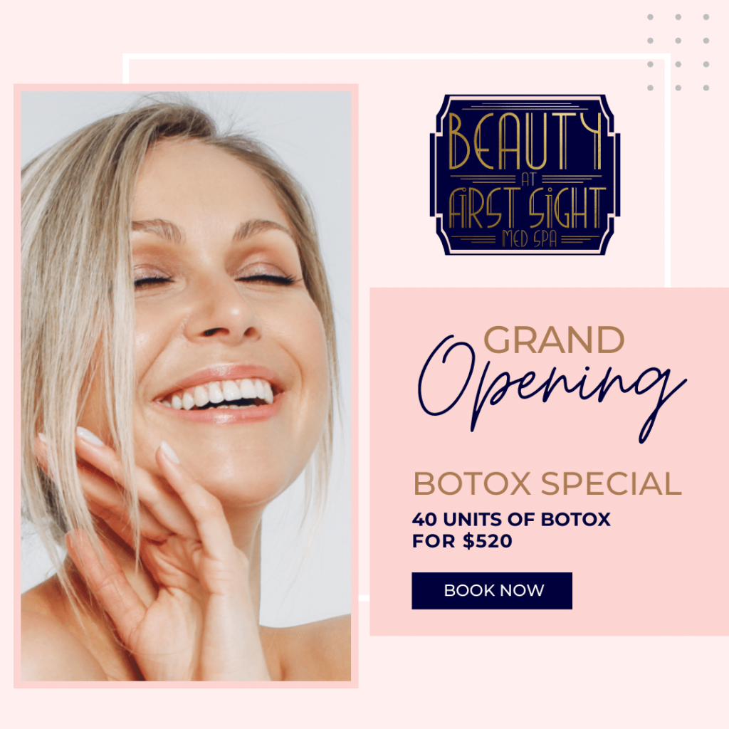 Dreamy Female With Closed Eyes - Grand Opening Botox special | Beauty at First Sight Med Spa in Chicago, Illinois